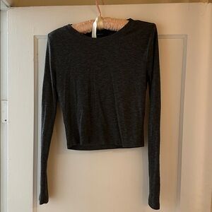 Dark Gray Long Sleeve Top